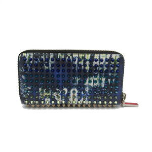 Christian Louboutin PANETTONE CALF WALLET Green EMPIRE Blue